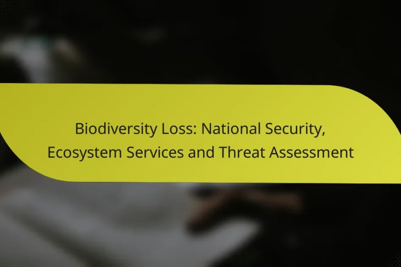 Biodiversity Loss: National Security, Ecosystem Services and Threat Assessment