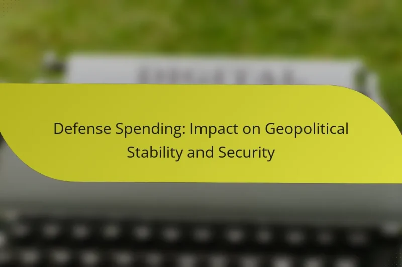 Defense Spending: Impact on Geopolitical Stability and Security