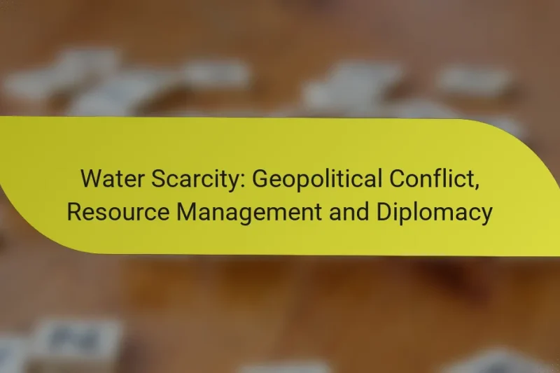Water Scarcity: Geopolitical Conflict, Resource Management and Diplomacy