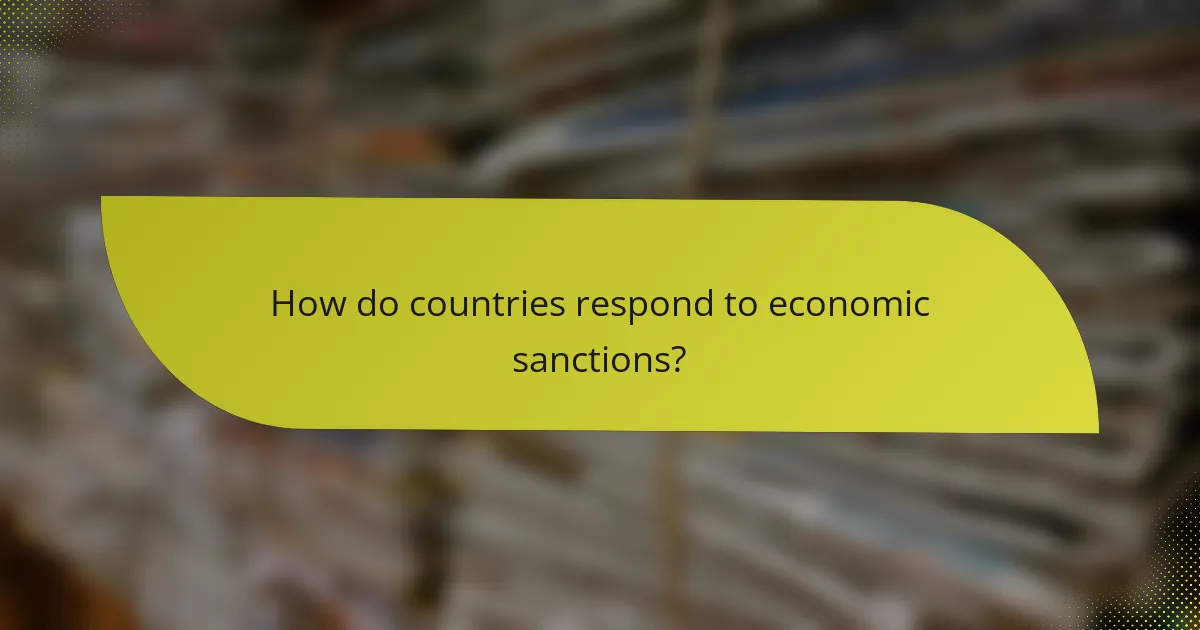 How do countries respond to economic sanctions?