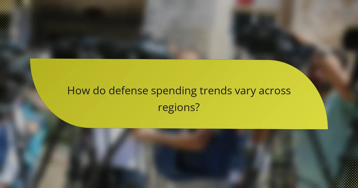 How do defense spending trends vary across regions?