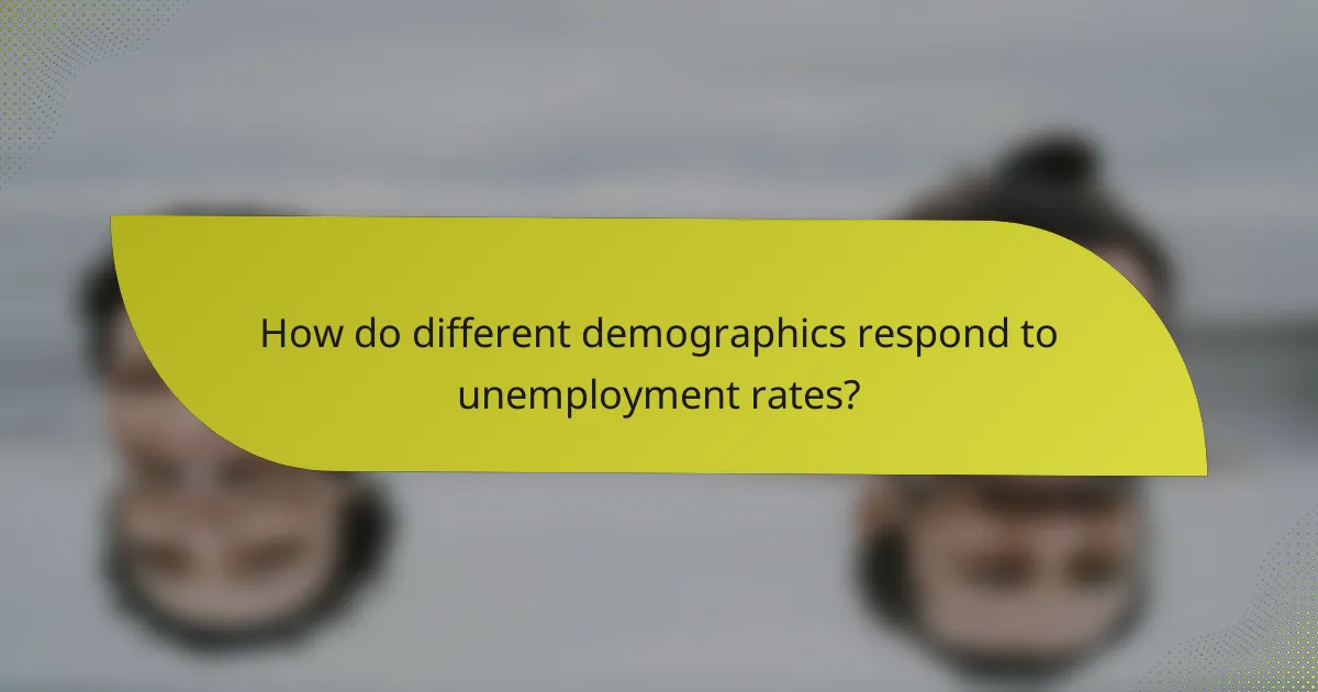How do different demographics respond to unemployment rates?